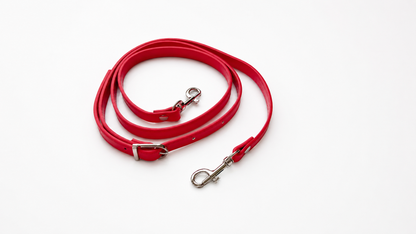 Correa de polipiel roja