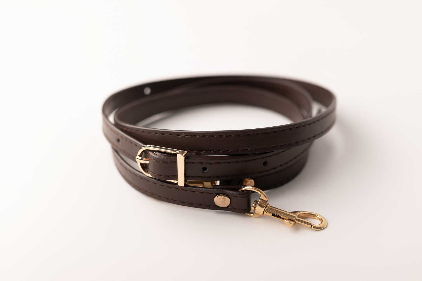 Brown faux leather strap